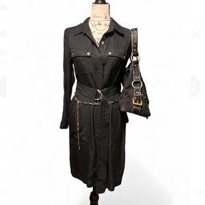 White House Black Market Black Shirt Dress